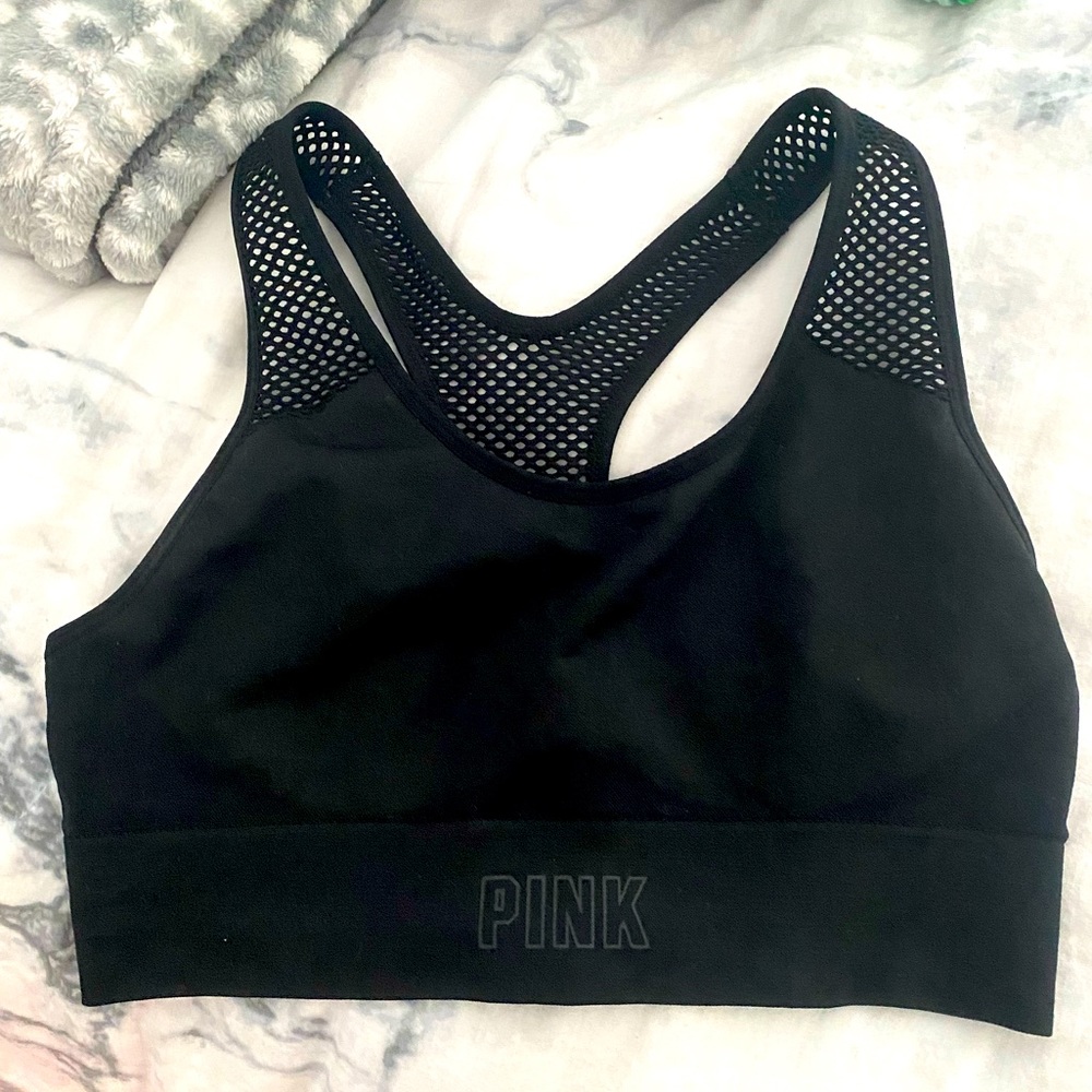 Pink yoga bra